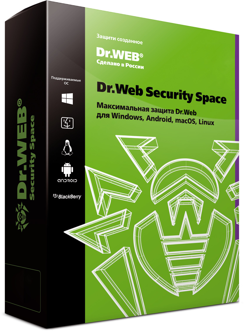 Продление лицензии Dr.Web Security Space 1 год, 4 шт